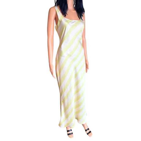 NWT Avec Les Filles Bias Cut Striped Maxi Dress - Picture 4 of 7